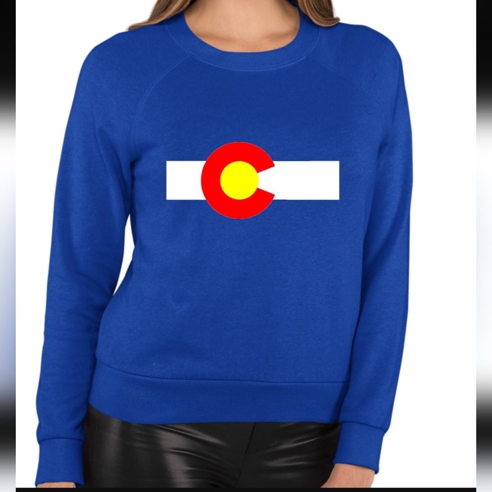 GILDAN "Colorado State Flag" Womans Long Sleeve Sweatshirt Large